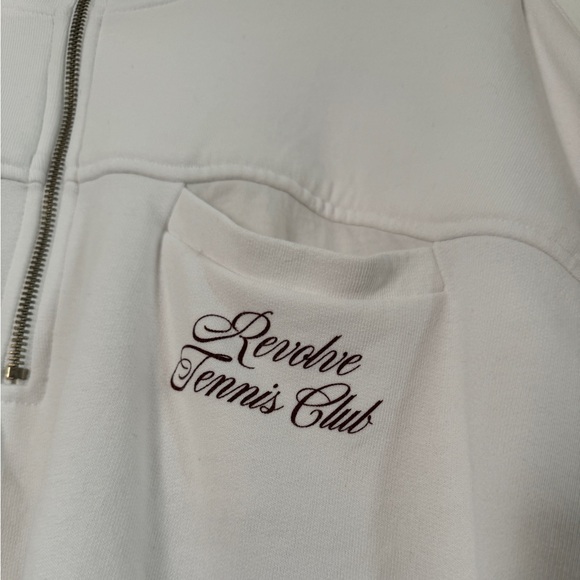 Revolve Half Zip Tennis Club Sweatshirt rare NWOT - Picture 3 of 7